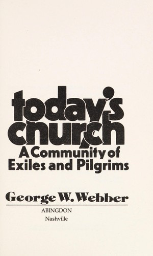 Today's Church: A Community of Exiles and Pilgrims book cover
